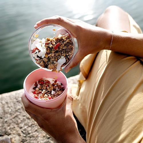 Miniatura 4 de Mepal Tarro de avena Overnight – Práctico vaso de yogur y taza de muesli – Compartimentos separados para yogur y muesli – Apto para congelador