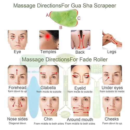 Miniatura 4 de EAONE Rodillo de hielo 4 en 1 kit de masaje facial con ojos en rodillos de jade para terapia de congelador frío alivio del dolor instantáneo que