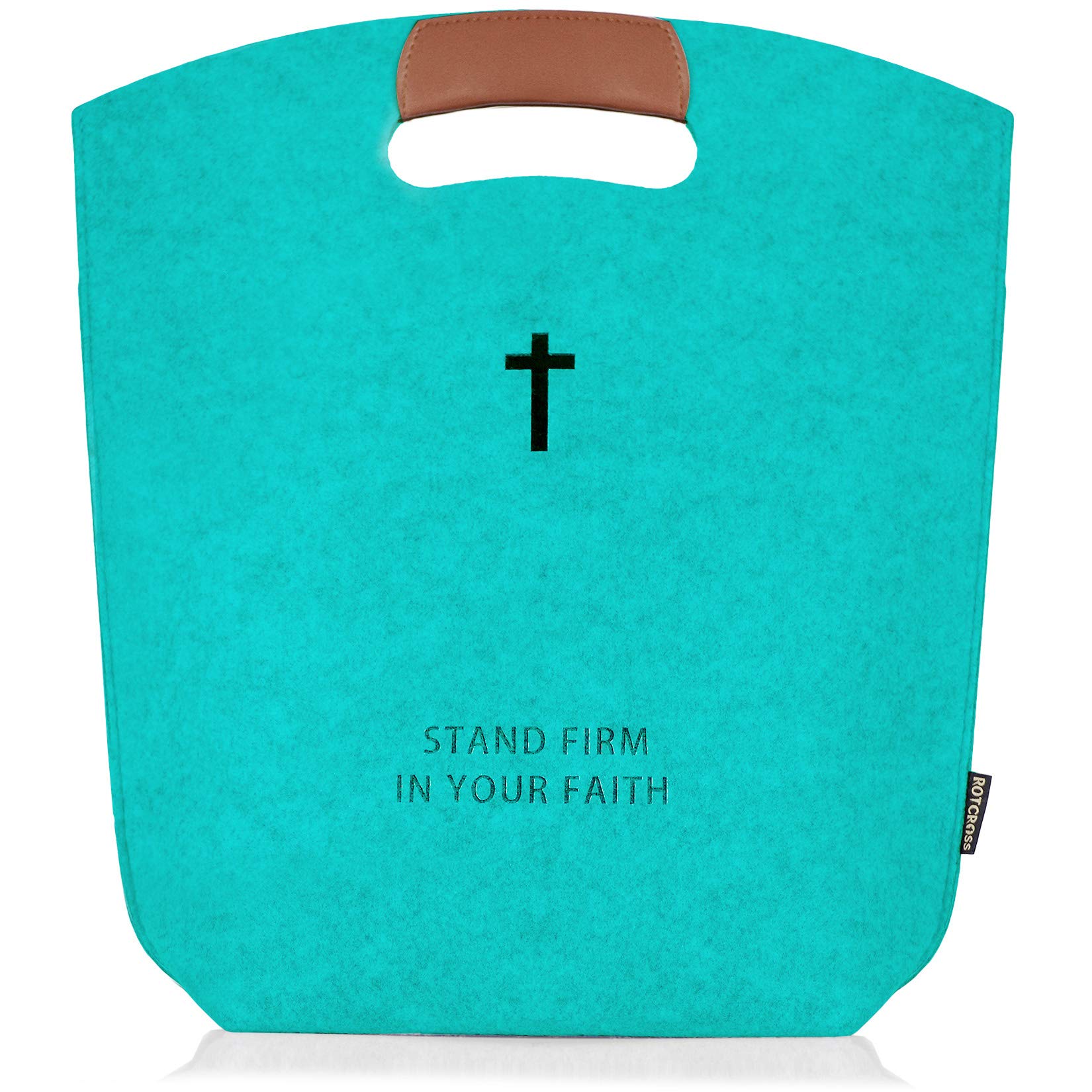 Bible Bag,Bible Case,Church Bag,Bible Covers,Study Bible Case,Hollowed Cross Design Felt Bible Carrying Tote for Women Men Bible Study Case,Big Capacity Handbag