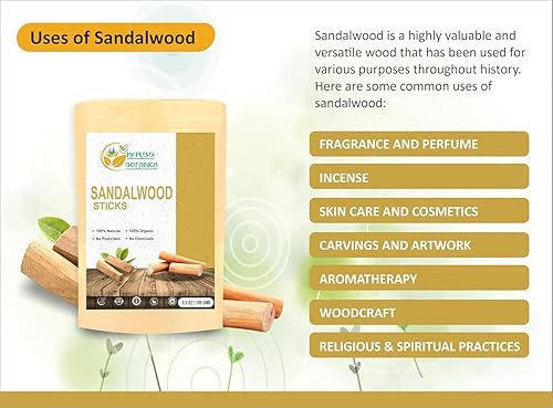 Miniatura 3 de Herbs Botanica Palitos de sándalo Natural Chandan Ki Lakdi Sagrado Sándalo Palitos de Sándalo: Aromatic Bliss Spiritual Serenity Inciense Havan