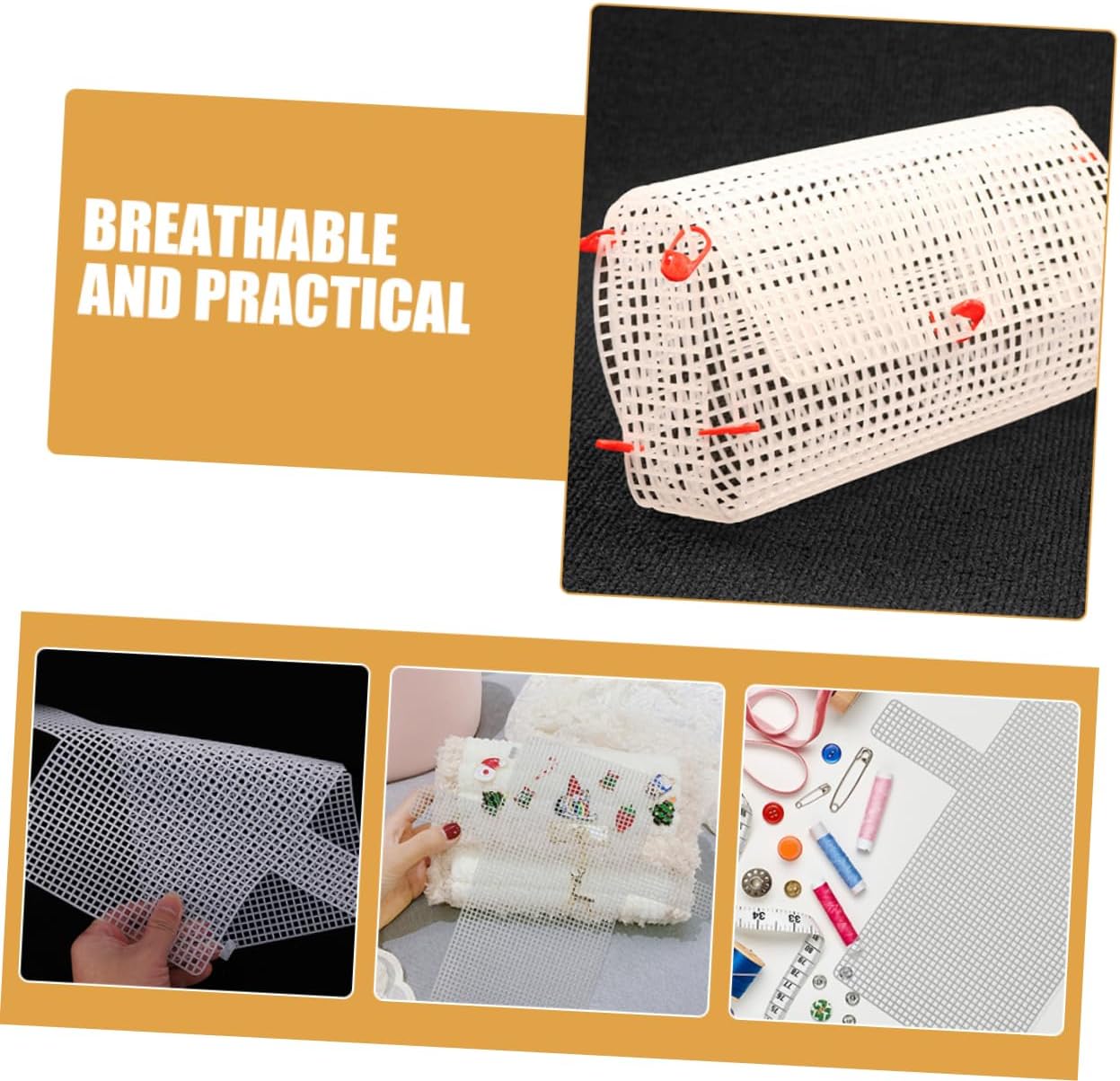 10pcs Plastic Mesh Sheets for DIY Handbag Crafting, White
