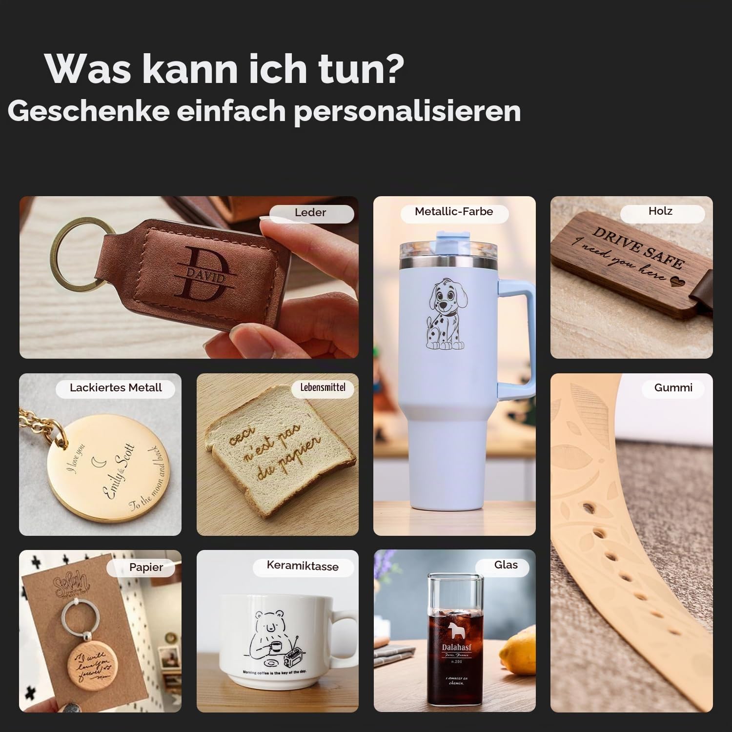 LONGER Ray5 Mini Lasergravierer, Kompakte CNC-Graviermaschine für DIY und Personalisierung, mit WLAN und Not-Aus-Funktion, 2.5W, für Holz, Metall, Acryl und Leder, Arbeitsbereich 140 × 130 mm