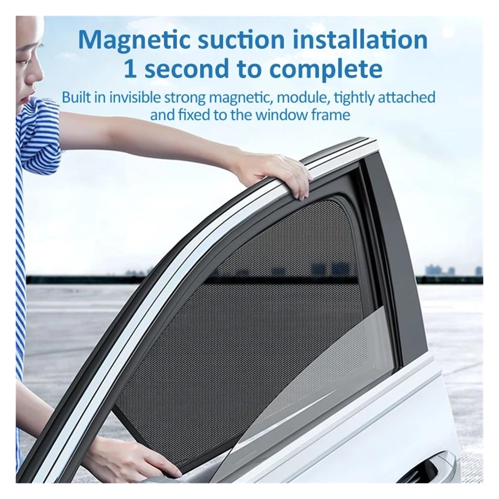 Auto Sonnenschutz Frontscheibe Innen Für Leapmotor T03 Zubehör 2020 2021 2022 2023~2025 Magnetischer Auto-Sonnenschutz Schild Windschutzscheibenvorhang Seitenfenster(3pcs Set)