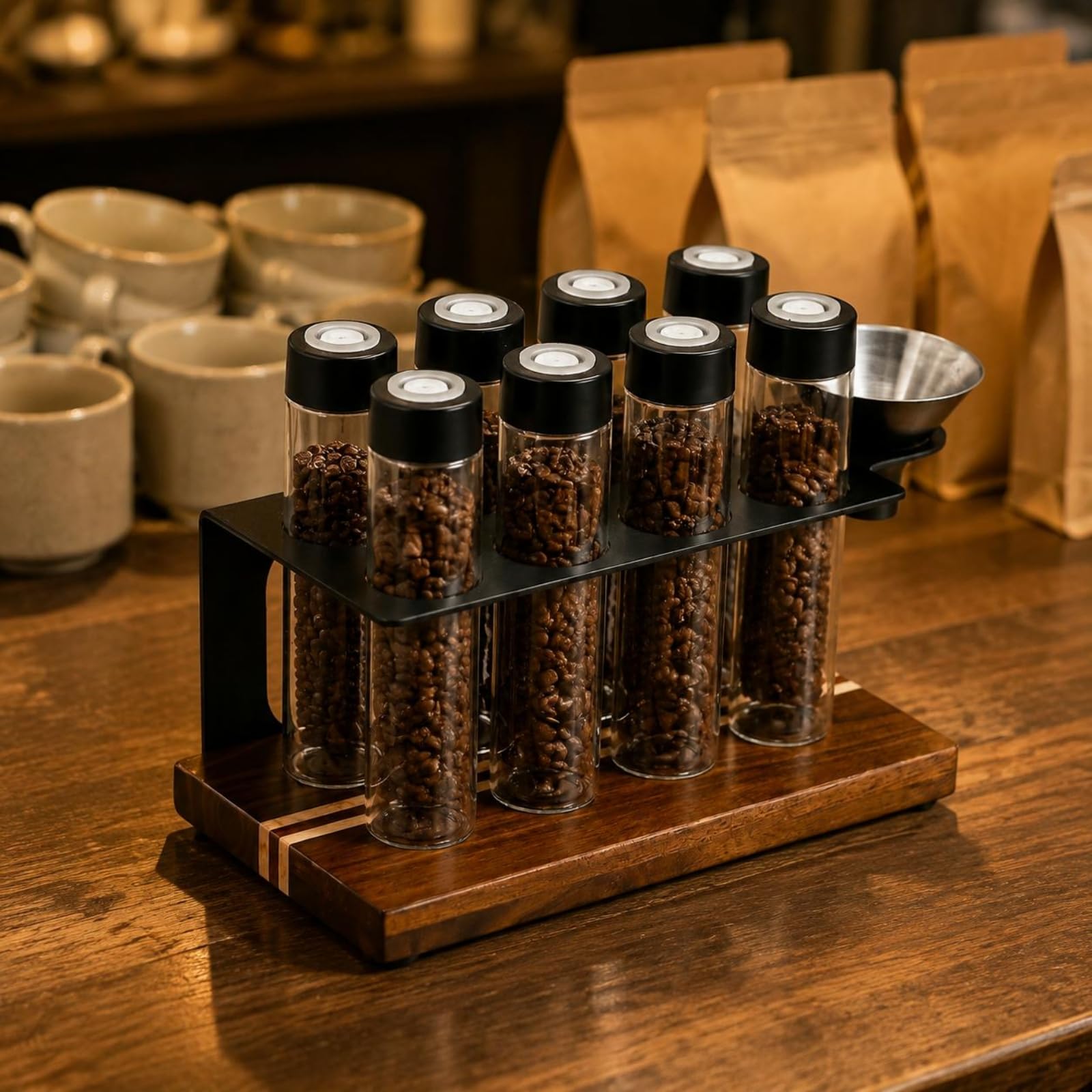 Kaffeebohnen-Dose mit Einwegventil tragbar transparent Kaffeebehält Entgasungsventil Kaffeebohnenbehält