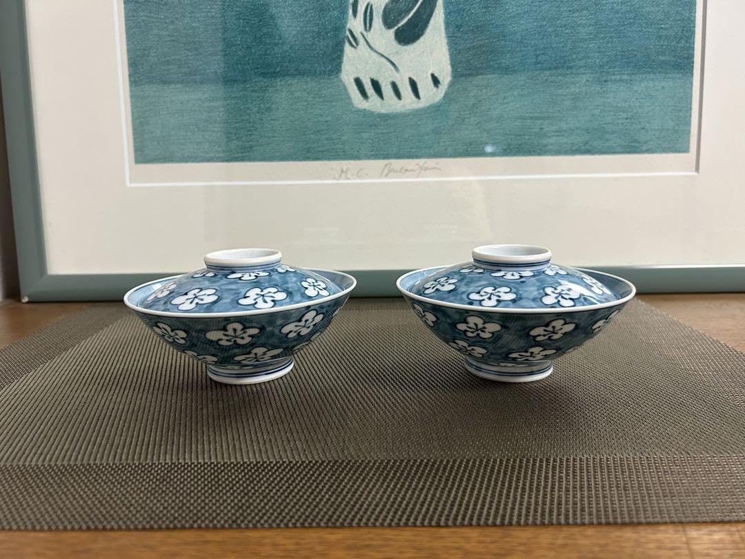 源右衛門窯 古染風梅紋 飯碗 2客セット 源右衛門梅紋 ② 古