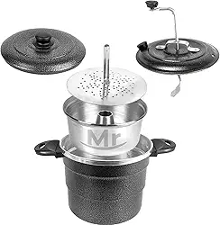 Panela Cuscuzeiro Multiuso 4 em 1 Cuscuzeira Pipoqueira Faz Pudim no Banho Maria Alumínio Resistente