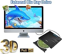 Vista 2 de NOLYTH Reproductor de Blu Ray externo, unidad portátil Bluray externa para Mac, quemador Blu Ray USB con ranura de audio SD TF USB de 0.138 in