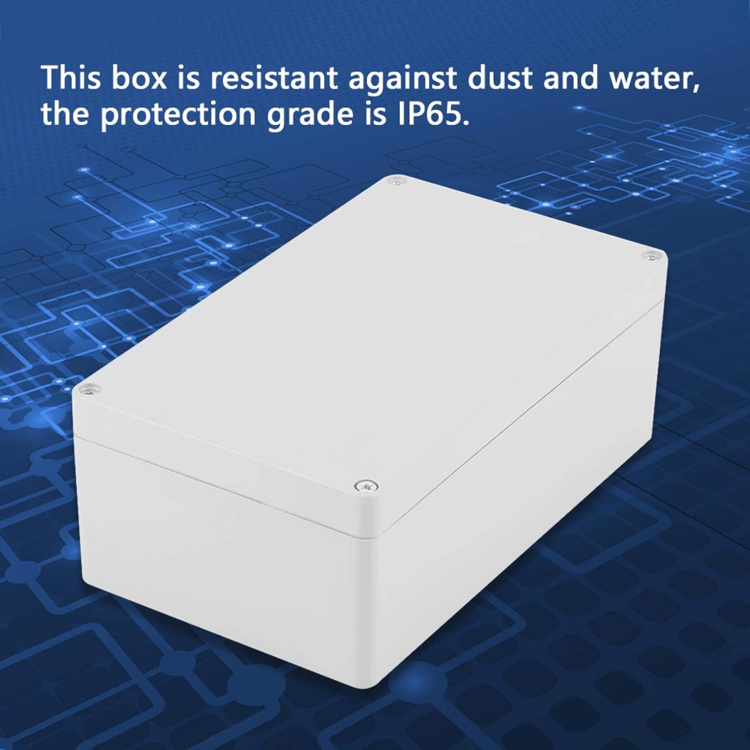 Joyzan Project Junction Box, IP65 Waterproof Power Electronic Enclosure Boxes Universal Dustproof Fixed Conduit Outlet Case ABS Plastic Watertight Weatherproof Box for DIY Electrical Outdoor White