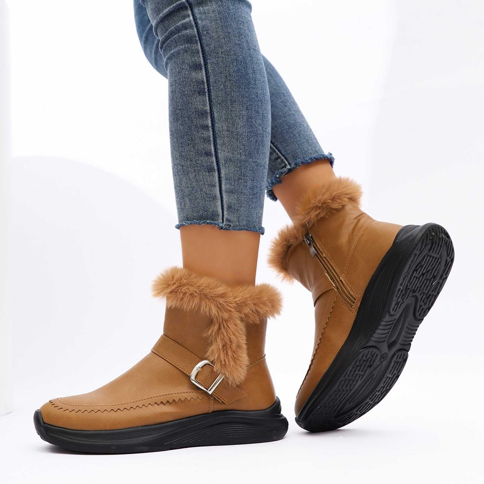 Apres Ski Femme Bottes De Neige Chaussure Botte Hiver Boots Chaussures Randonnée Grand Froid Bottine Fourrée Chaude Chaudes Bottines Imperméable Fourrées Botas Fourrees Snow Glacia Barefoot Pour
