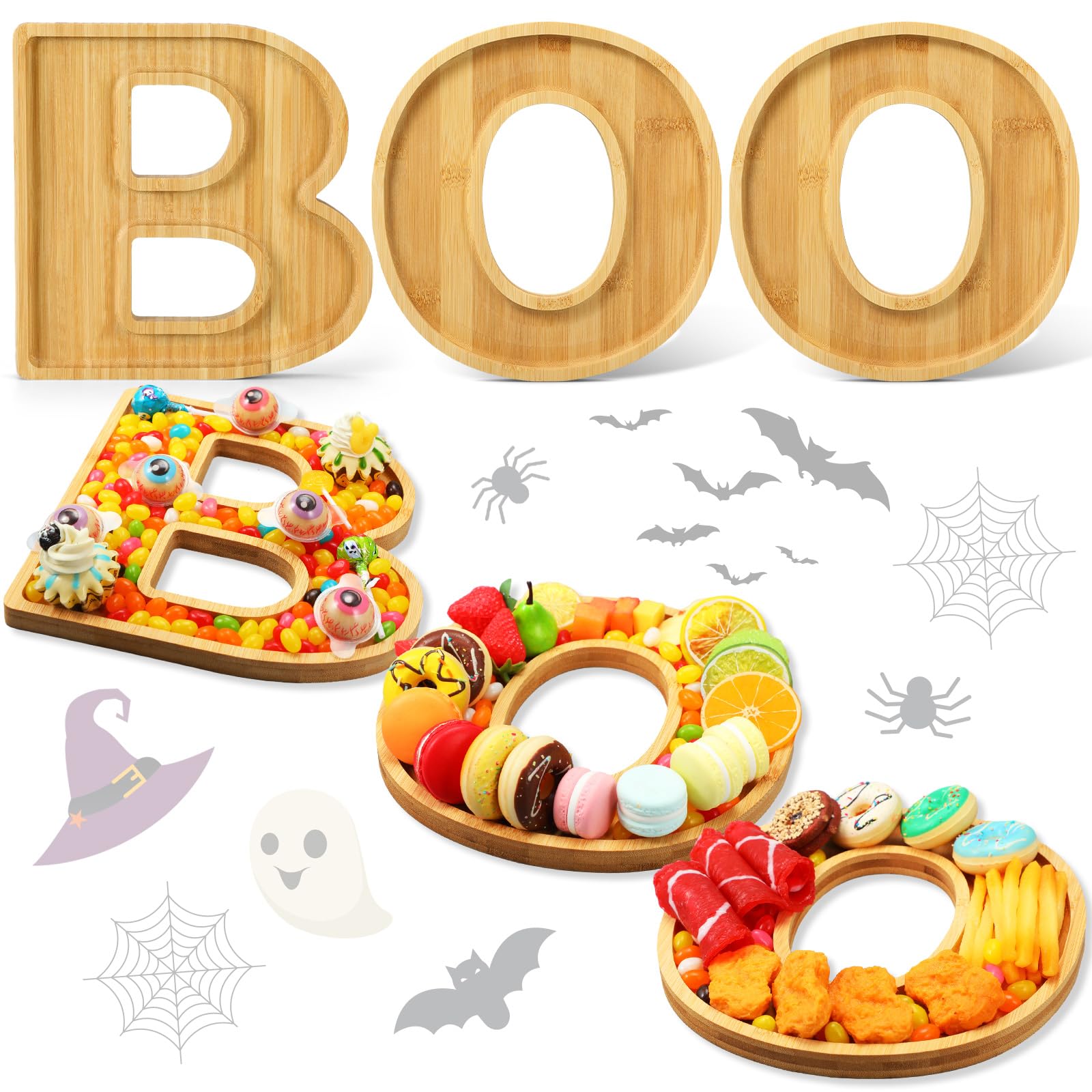 Amazon.com | FillTouch Boo Wooden Charcuterie Letters Fillable