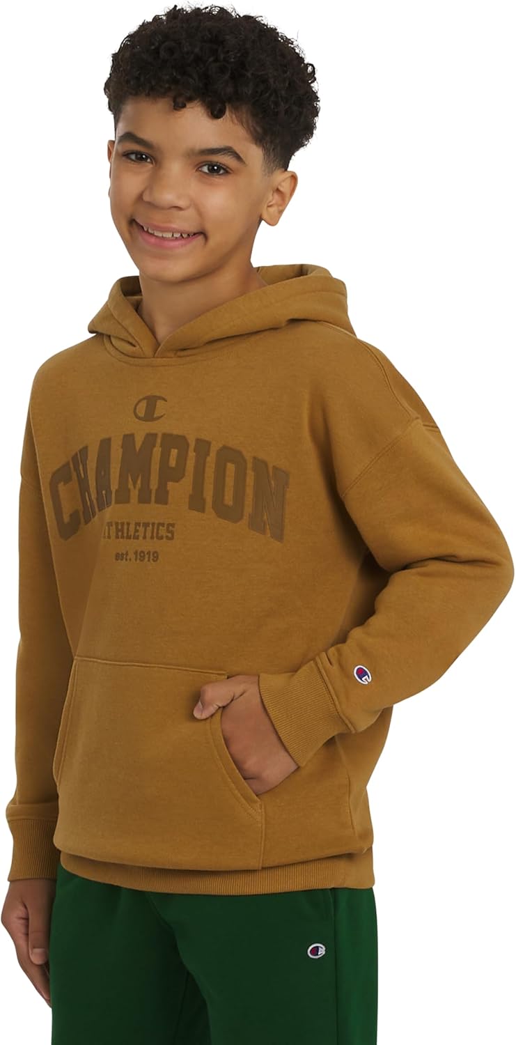 Champion boys Graphic Hoodie Pullover Sweatshirt for Kids With Stylish Embellishments - Image 4