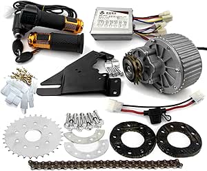 450W Electric Bike Left Drive Conversion Kit Can Fit Most of Common Bicycle Use Spoke Sprocket Chain Drive for City Bike