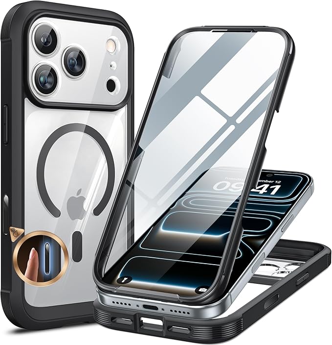 Miracase for iPhone 17 Pro Max Case with Built-in Screen Protector