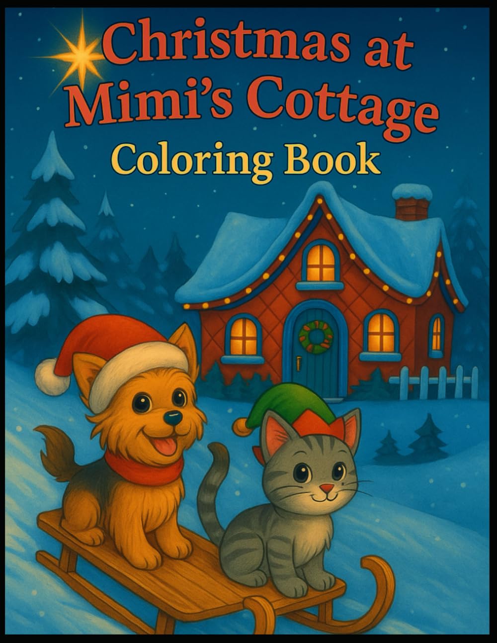 Christmas At Mimi's Cottage Coloring Book