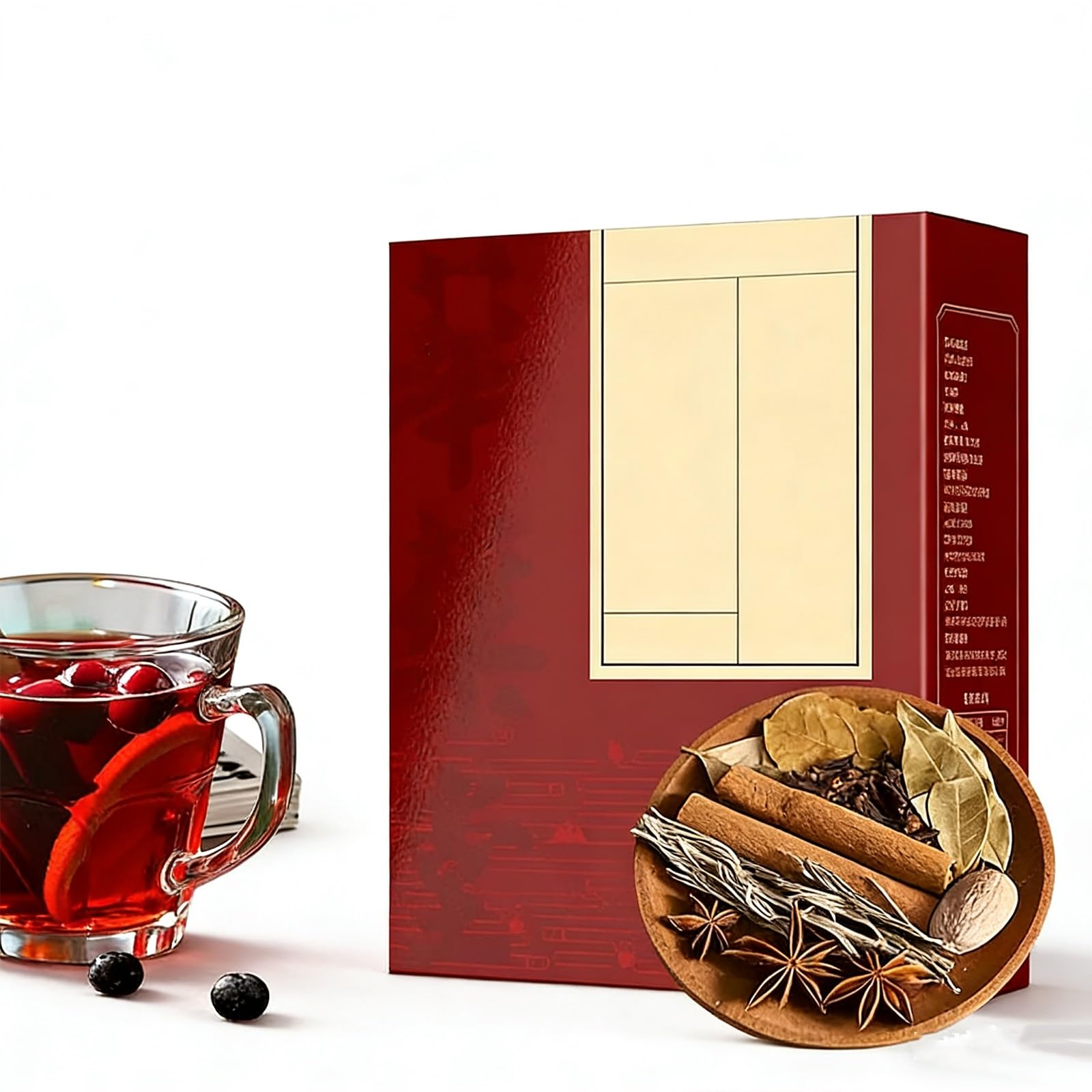 Mezcla Tradicional Europea de Especias para Vino Caliente, Ideal para Fiestas Navideñas, Reuniones Festivas y Bebidas Calientes Caseras.(300g (3 Boxes) 12 Packs Total)