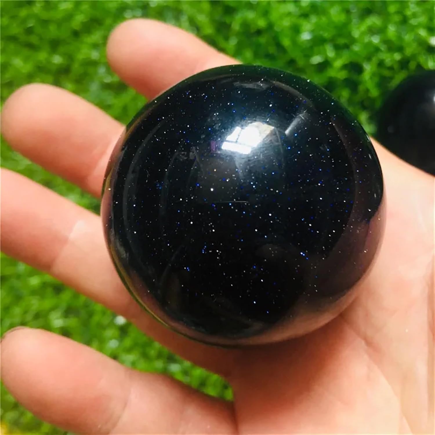 AtkitS Beautiful Natural Crystal Blue Maracas for Home Decoration (Size : 6cm)