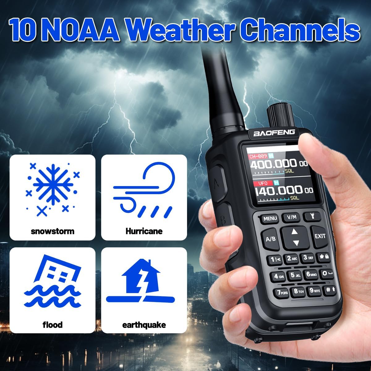 Baofeng Radio UV-5R Mini-5 Ham Radio Handheld Long Range Rechargeable UV5R MINI Dual PTT 2200mAh NOAA Emergency Radio Upgrade UV-5R,APP Programming,USB-C for Survival Gear Hunting Camping,2 Pack