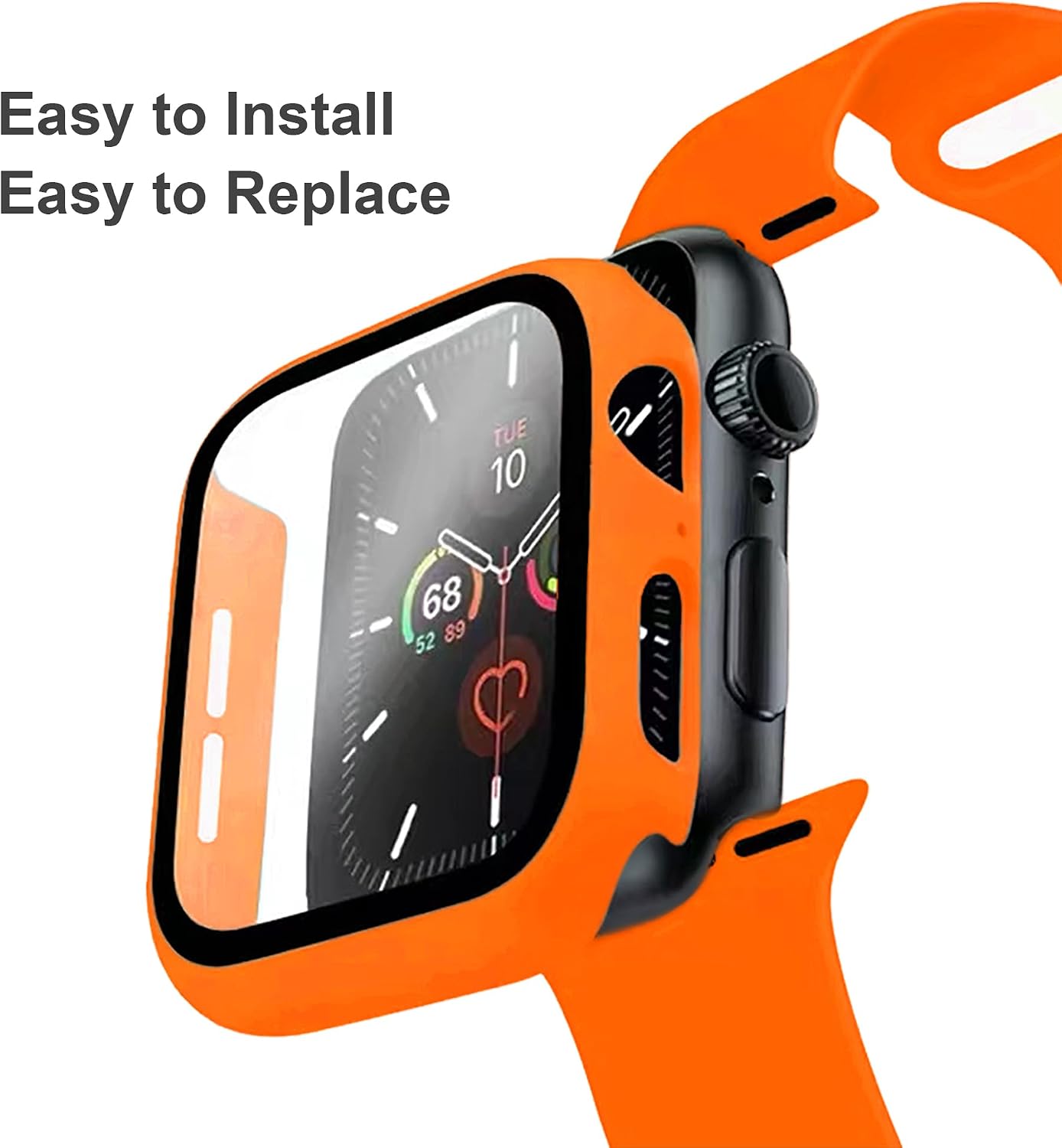 Silicone Sport Band and PC Case with Screen Protector for Apple Watch
