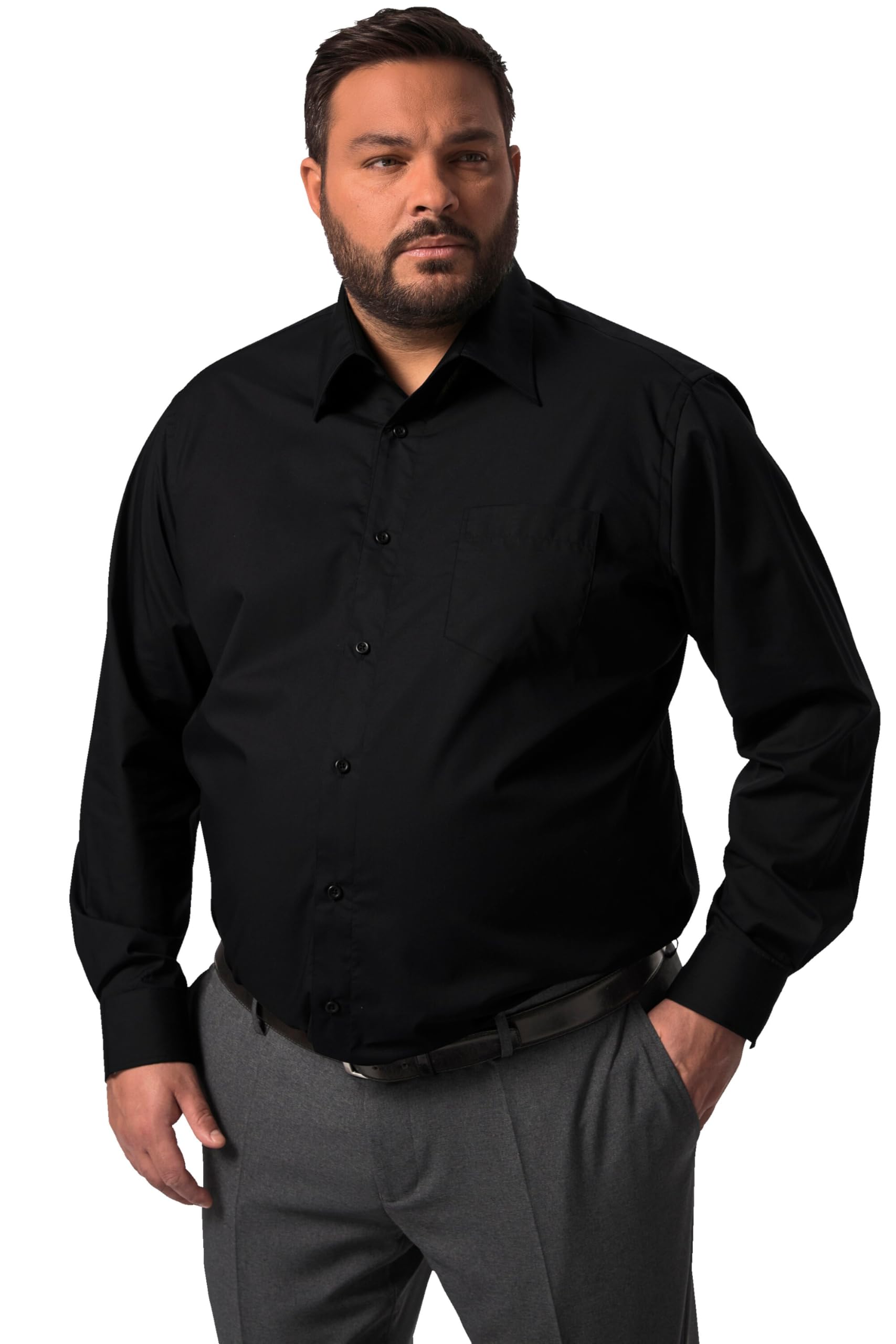 Men Plus Herren große Größen Übergrößen Menswear L-8XL Men+ Businesshemd, Langarm, Easycare, Vario-Kragen, Comfort Fit, bis 8 XL 830757