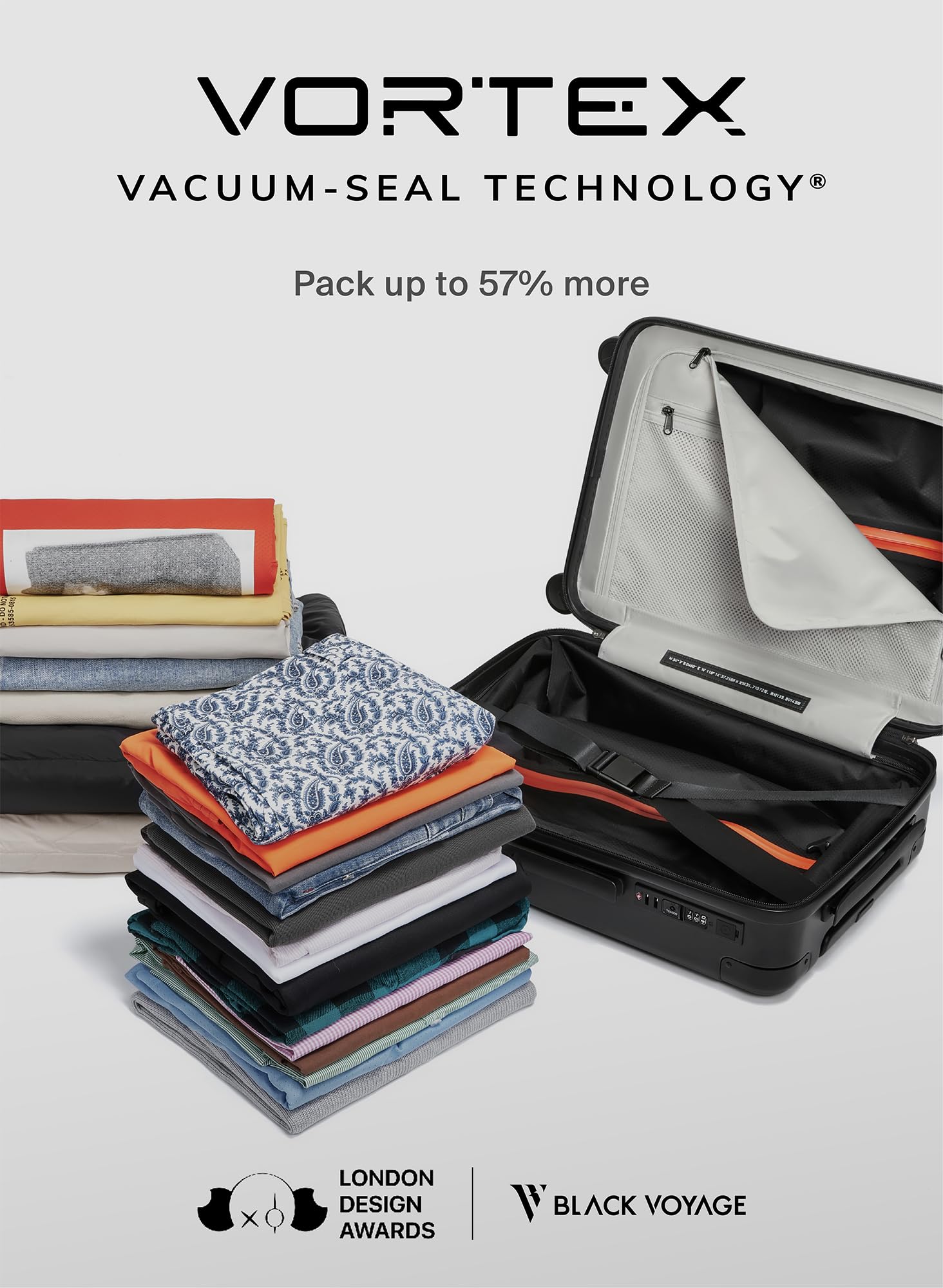 BlackVoyage Air Vacuum Suitcase - Maximize Carry-On Space -5