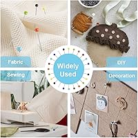 Vista 5 de 500 alfileres de costura para tela, alfileres rectos con cabezas de vidrio de bola de colores de 1.5 pulgadas de largo, alfileres de acolchado