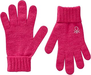 GUANTI IN Maglia 107TCG003 Guantes y Manoplas, Rosa, M para Niñas