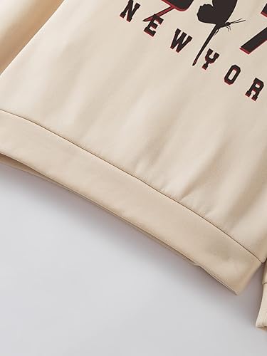 Miniatura 4 de GORGLITTER Sudadera de manga larga con cuello redondo y hombros caídos para hombre