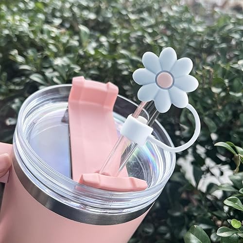 Miniatura 6 de 5 fundas y tapas de silicona compatibles con copas Stanley, a prueba de polvo, para vaso Stanley con asa