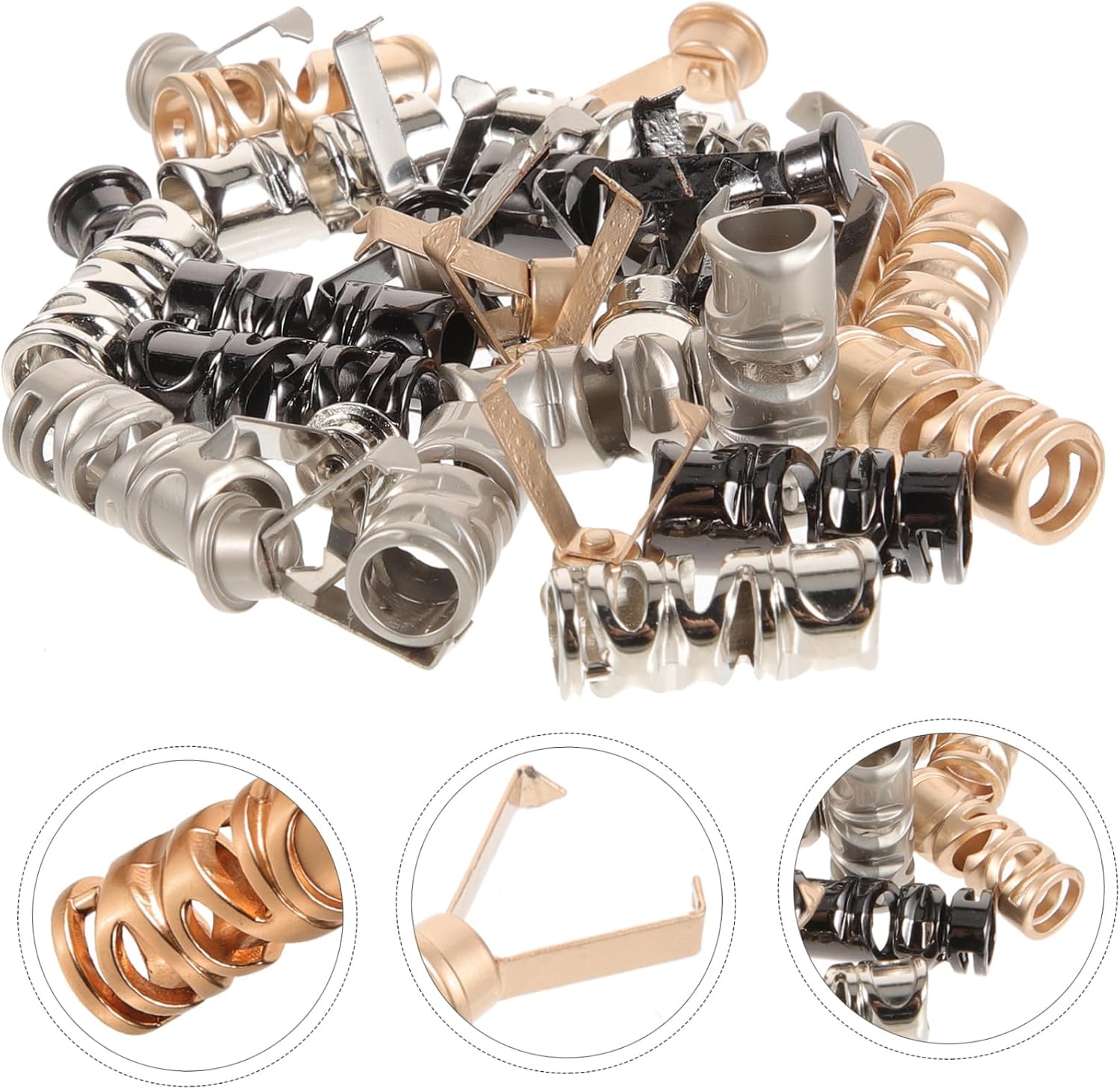 16pcs Metal Cord Locks for Drawstrings, Hoodie and Pants Ends