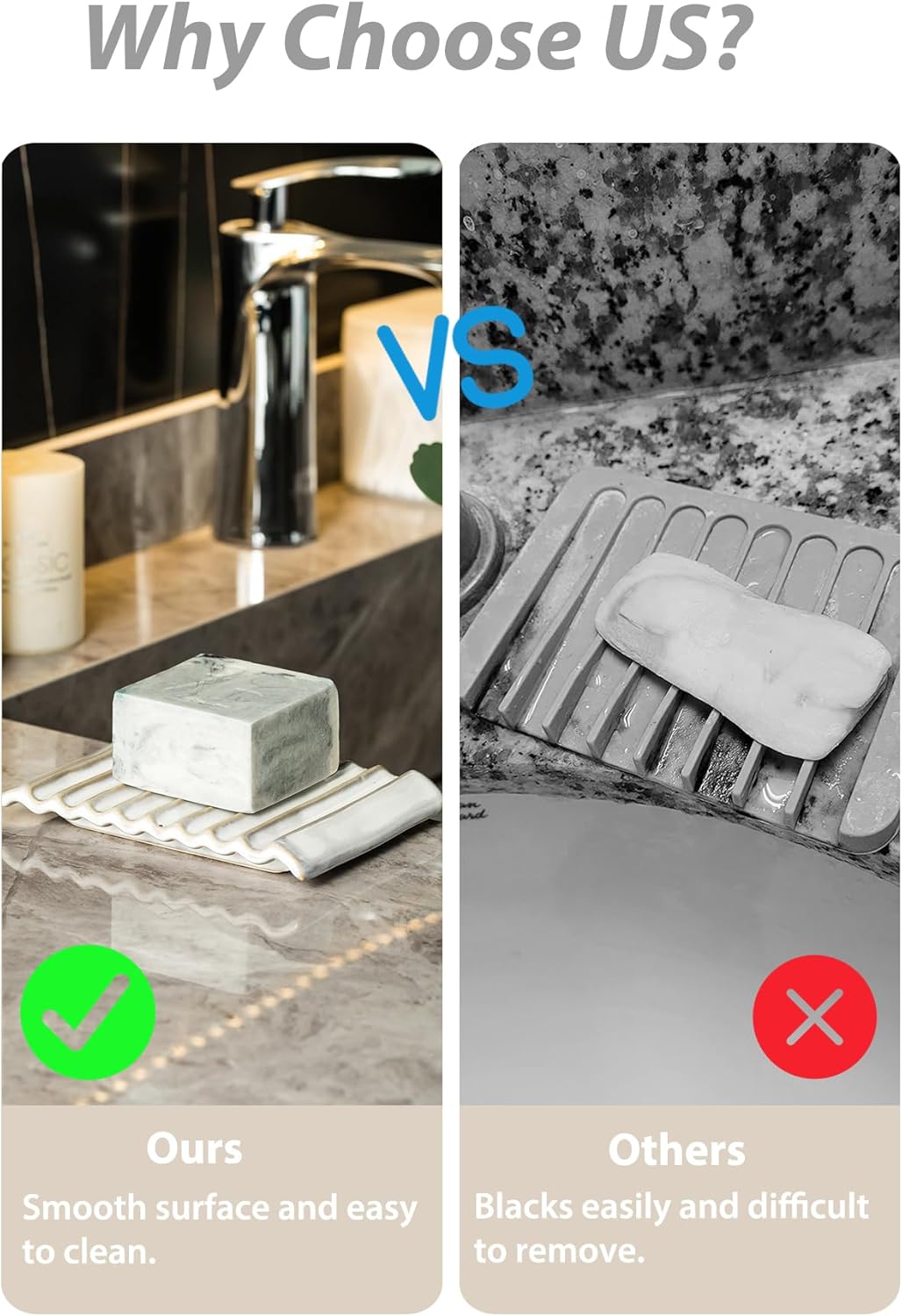 3 Tier Serving Tray Porcelain Tiered Serving Stand & Soap Dishes, Ceramic Soap Holder Bar Soap Saver for Bathroom