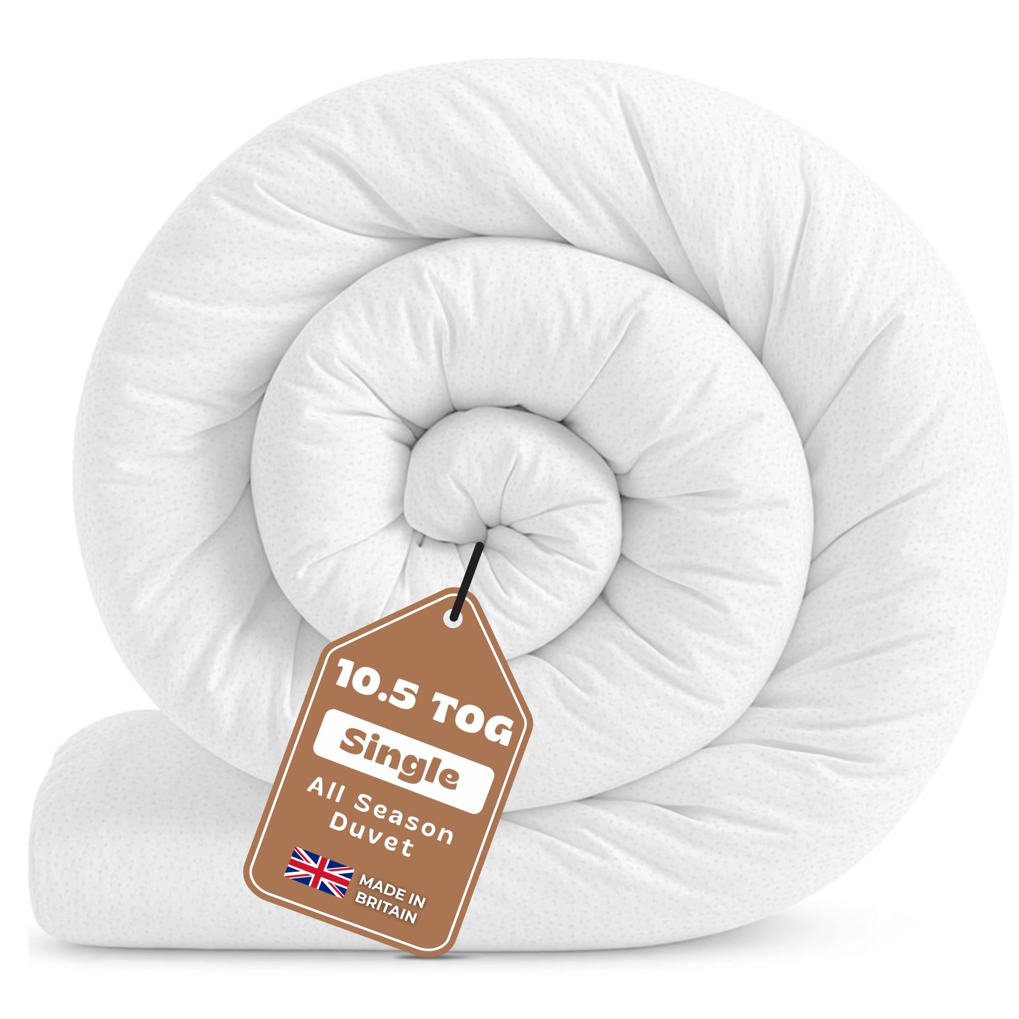 Gg Gonzalo Gracia 10.5 Tog Single Duvet | Suitable For All Year Round Duvet | Made In Uk Quilt | Anti-Allergy, Breathable & Hollowfibre Filling Duvets (Single, 135X200cm)