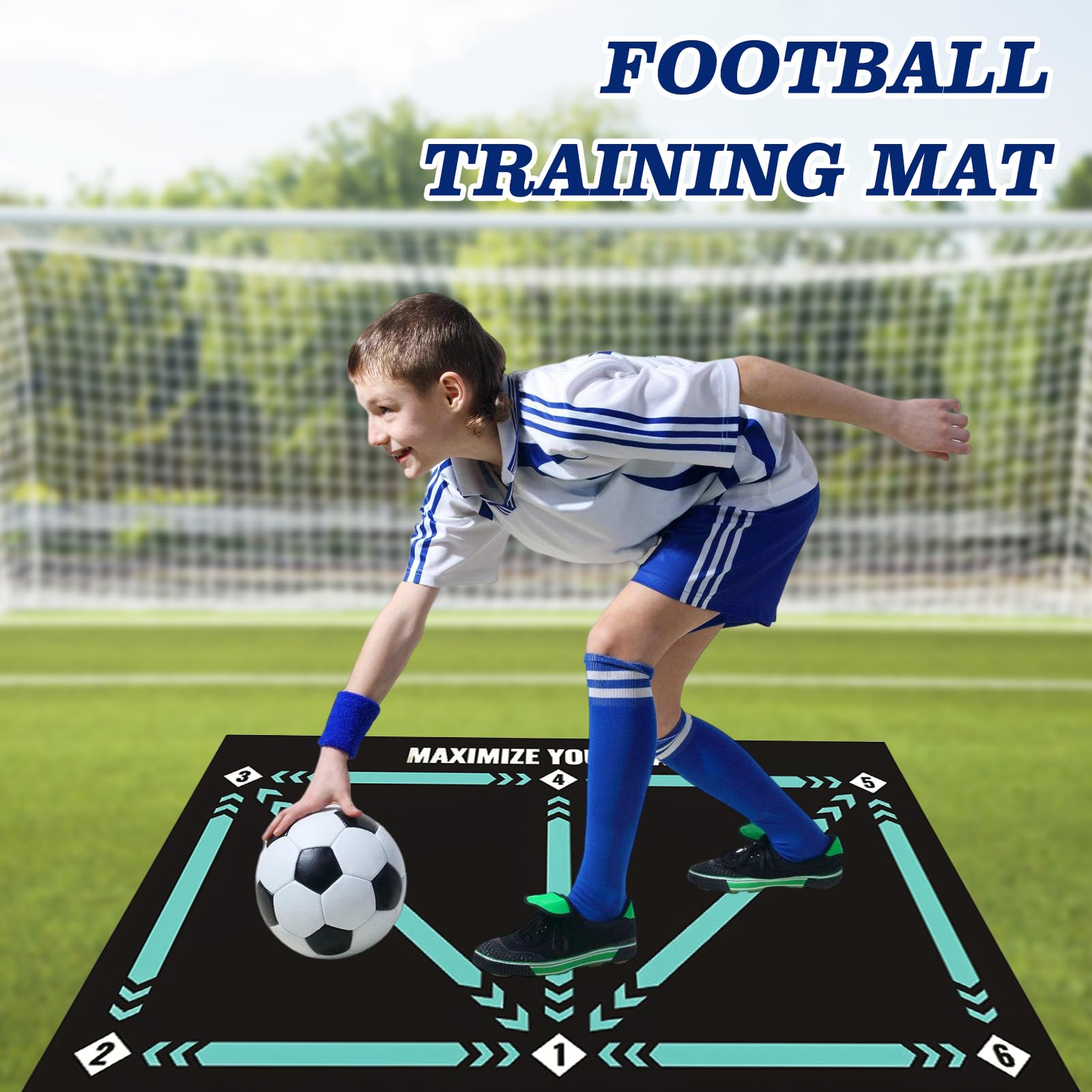 Tapis D'entraînement De Pas De Football,60 X 90 Cm Tapis De Dribble Tapis D'entraînement De Pas De Football,60 X 90 Cm Tapis De Dribble
