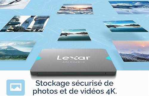 Lexar NQ100 2,5" SATA III 6Gb/s SSD Interne 2To, Disque Dur SSD Jusqu'à 550 Mo/s en Lecture, Interne SSD SATA pour Ordinateur Portable, Ordinateur de Bureau, PC - 3