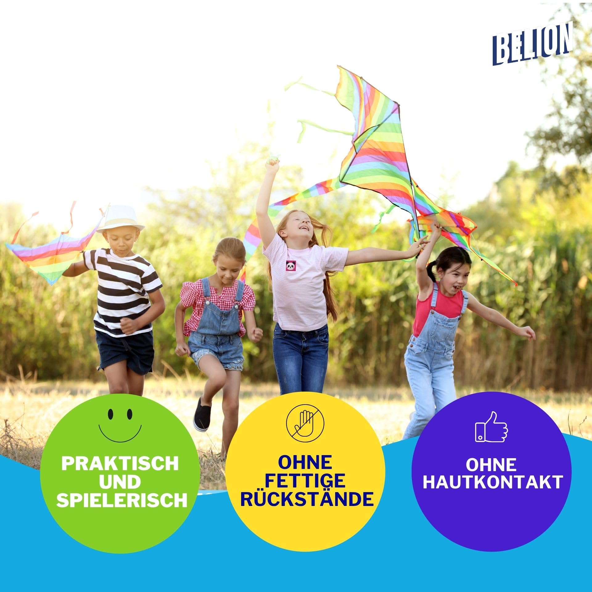 BELION Mückenschutz Armband | Mückenarmband Kinder & Erwachsene | 10er Set mit 90 Mückenpflaster | Anti-Mücken-Armband für Outdoor, Camping, Reisen & Urlaub