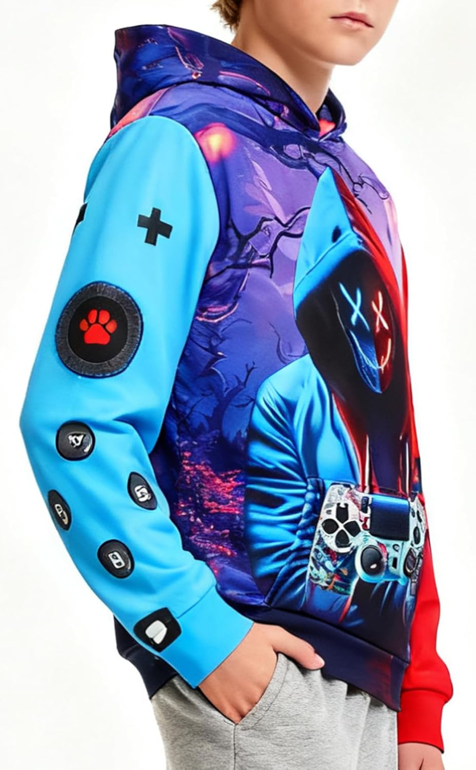 Boys Hoodies for Men Graphic Pullover, 3D Print Video Gaming Sweatshirt for Teenager (XS-XL) - Image 6