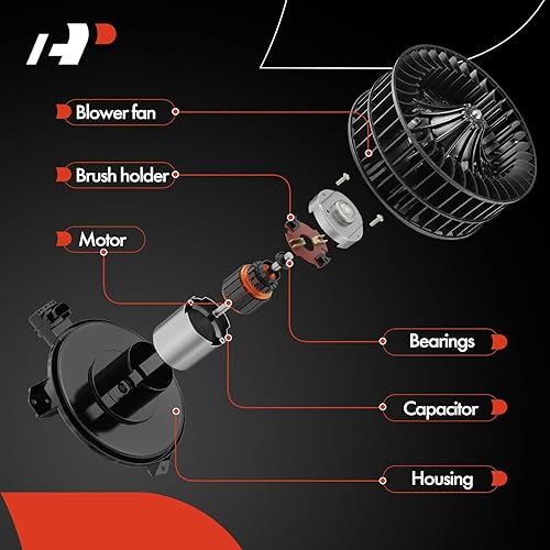 Miniatura 4 de A-Premium Motor calefactor de ventilador HVAC con jaula de ventilador compatible con Subaru Forester 2019 2020 2021 Reemplazo # 72223FL010