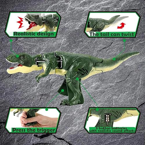 Miniatura 6 de Trigger The T-Rex, juguete de dinosaurios, juguetes de dinosaurios con sonido de dianosaurio, juguetes de dinosaurio mordedor, juguete de agarre de