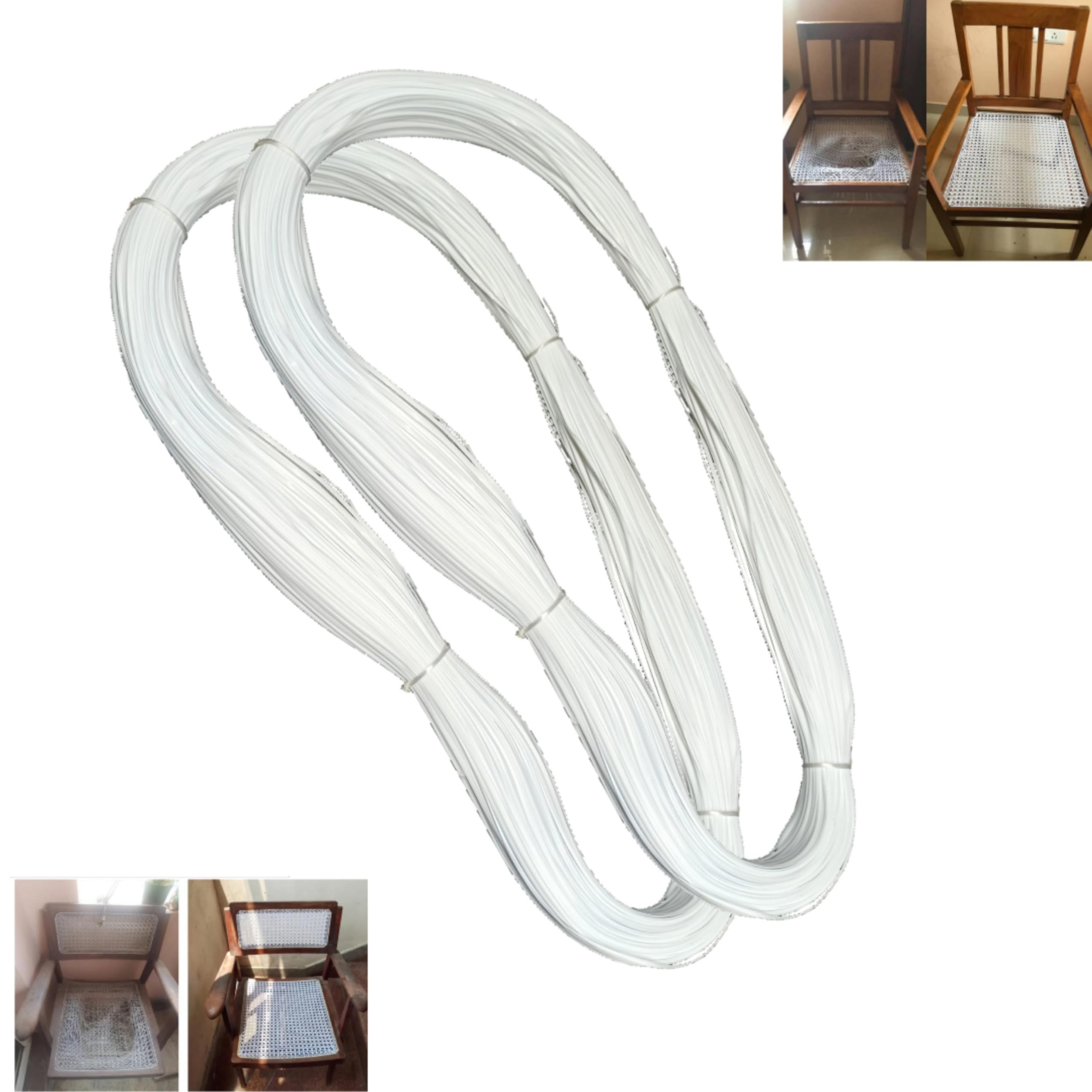 Chair Wire Roll 2mm White | Chair Repair Knitting Wire Plastic. (500 gram 2mm WHITE)-image-27