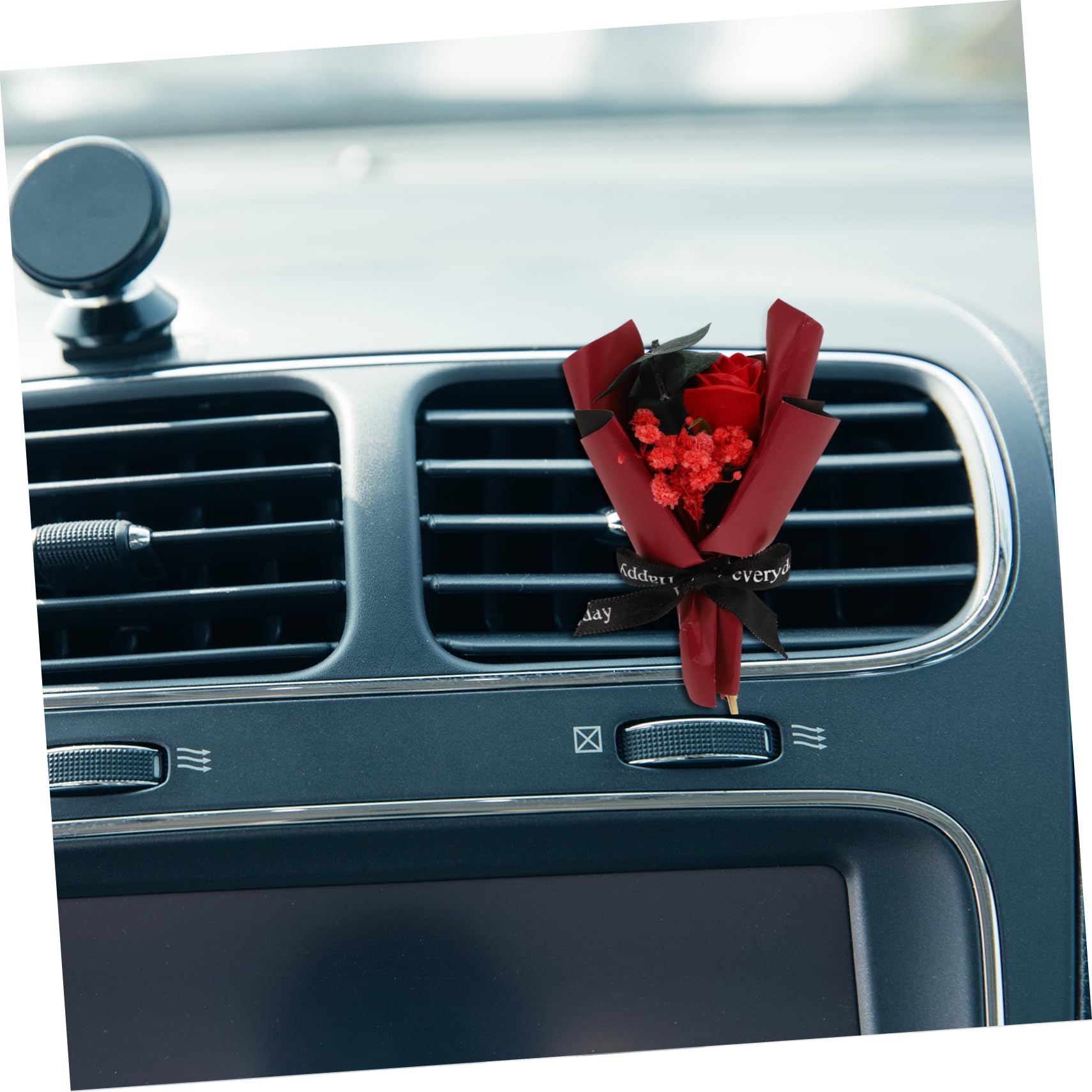 SOLUSTRE 3pezzi Clip Diffusore Aromatico Per Auto Con Fiore Immortale Decorazione Per Ventilazione Fragranza Durevole e Design Adorabile Per Interni Auto e Casa