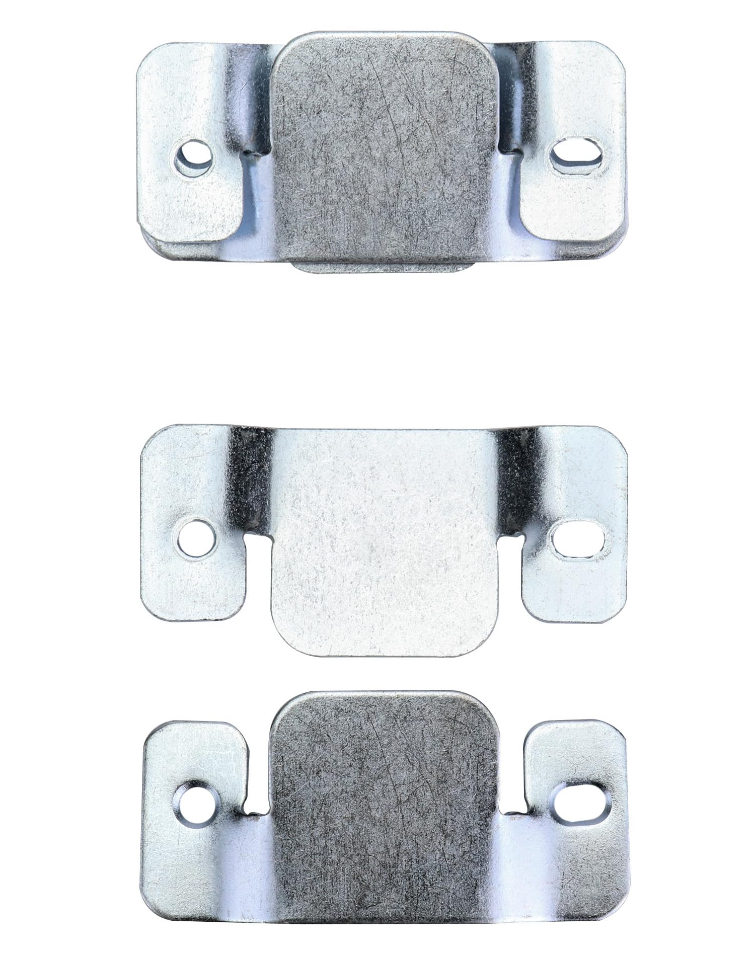 QWORK 20 Pack Interlocking Sofa Connectors Flush Mount Brackets Galvanized Iron Couch Connector Corner Couch Bracket with Screws (96 x 46 mm)