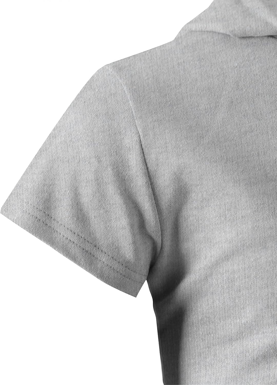 Ohoo Men's Workout Hooded Tank Tops Muscle Cut Off Sleeveless Gym Hoodies Dcf190-grey Medium