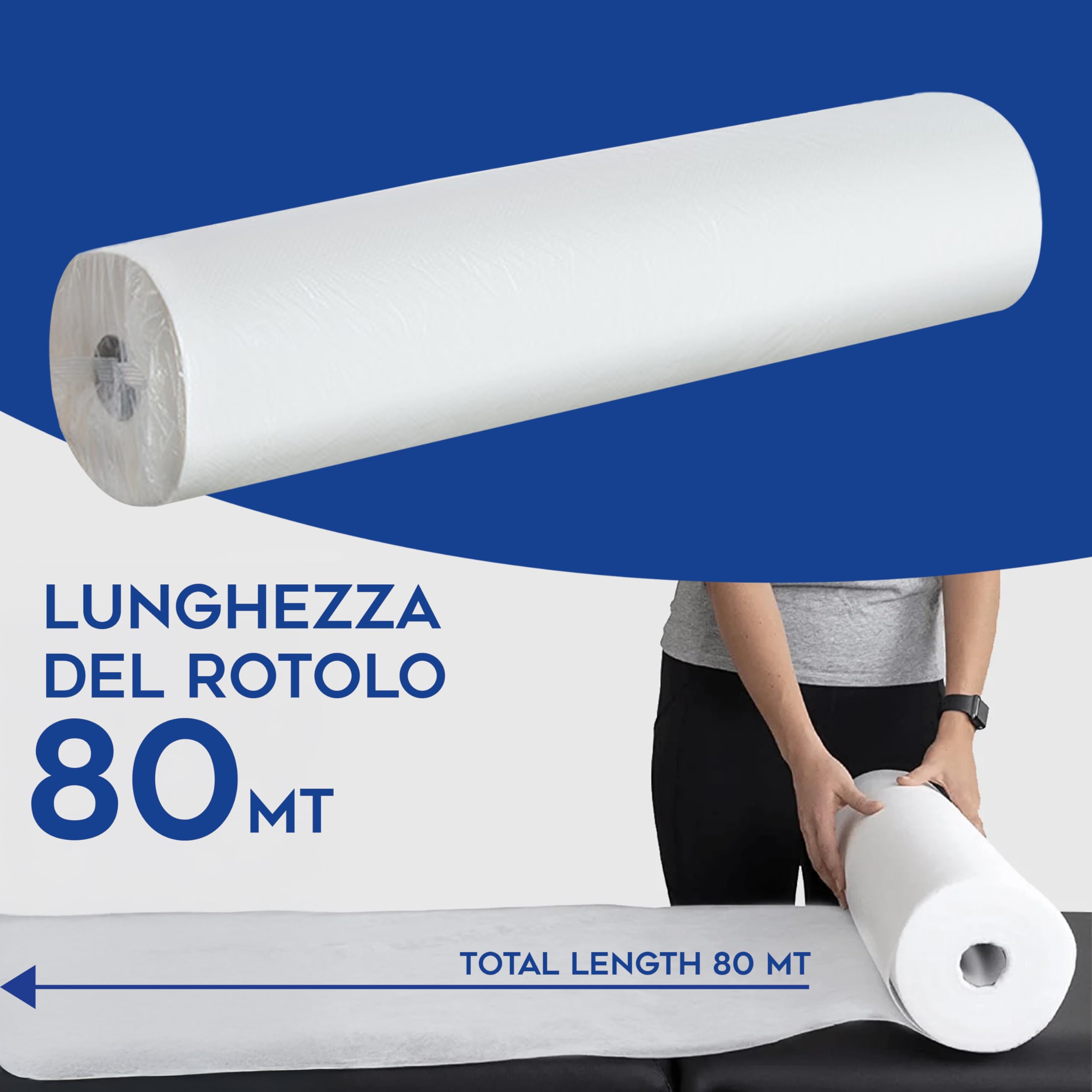 Celtex 6 Lenzuolini Medici in Carta 60 cm x 80 mt - Rotoli per Lettino Massaggi, Studio Medico, Estetista, Fisioterapista, Doppio Velo in Cellulosa Pura, Morbidi, Igienici, Resistenti (6 rotoli)