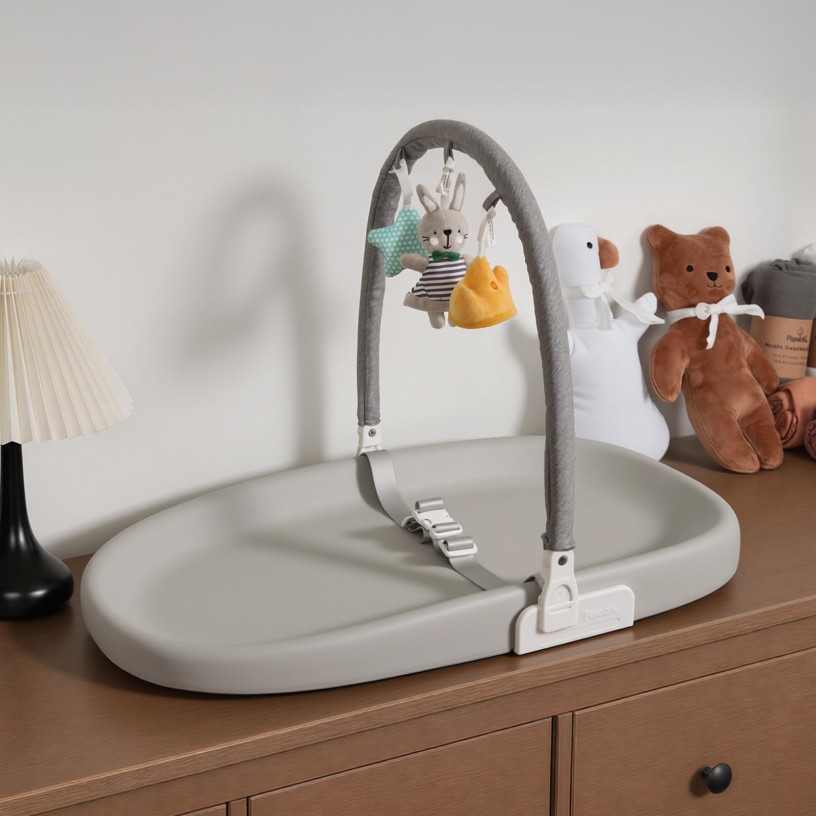 Papablic Fasciatoio, impermeabile e antiscivolo, include copertura lavabile, cinghia di sicurezza per comò standard, fasciatoio, letto, divano
