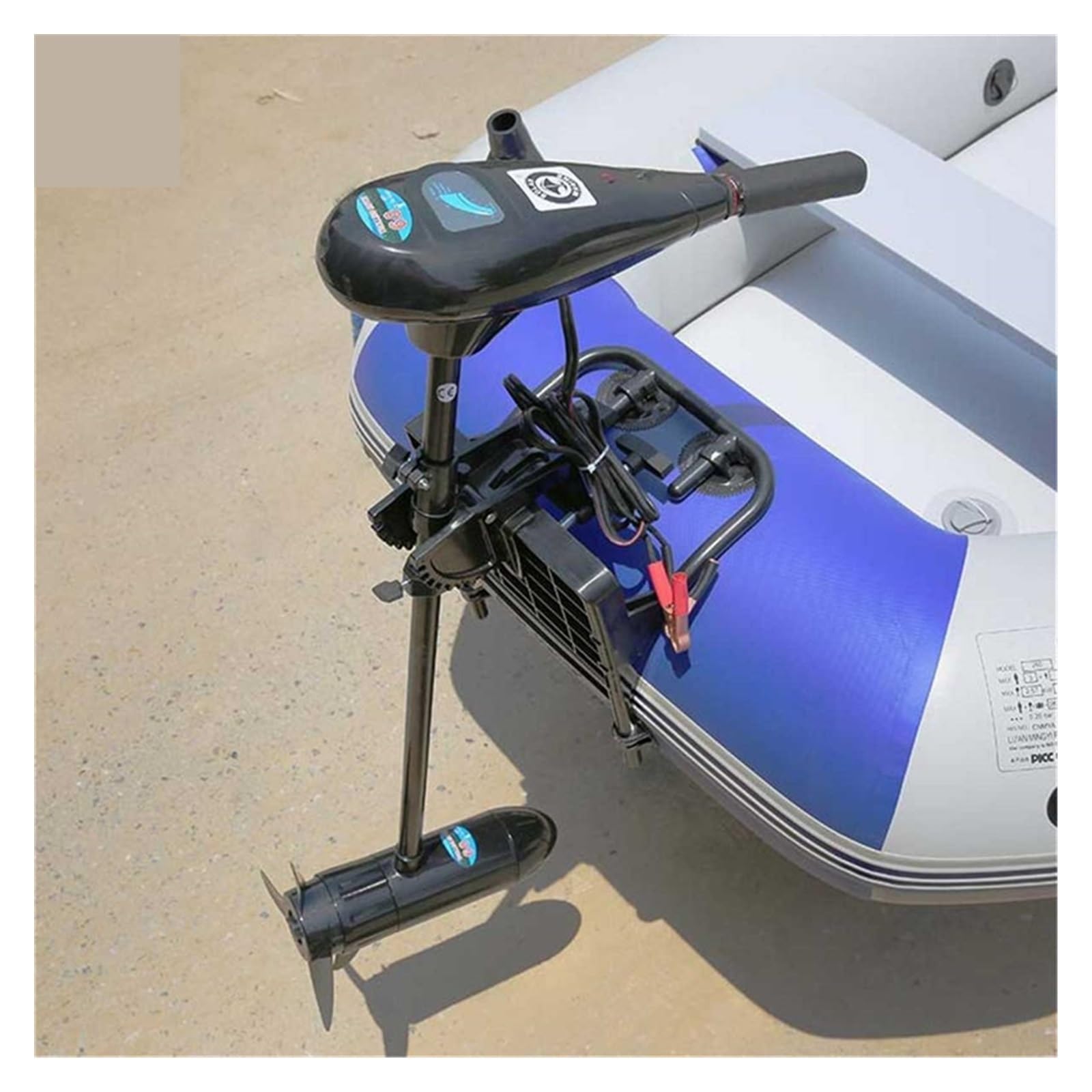 Motore Fuoribordo, 40LBS 12V Gommone Elettrico Motore da traina, fuoribordo 380W, for sport acquatici Elica pesca Speed ​​Kayak