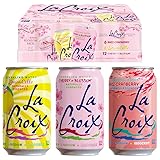 LaCroix Sparkling Water Cherry Blossom Variety Pack | 24-Pack of 12oz Cans | 6x Razz-Cran | 6x Limoncello | 12x Cherry Blossom