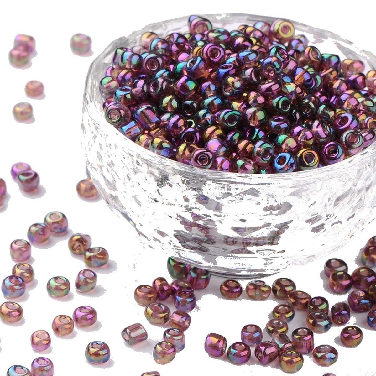 Lot De 500 Perles De Rocaille Tube Bleu Violet 5 Mm - Pour Création Bijoux, Neuf, Marque La Boutique De Karine
