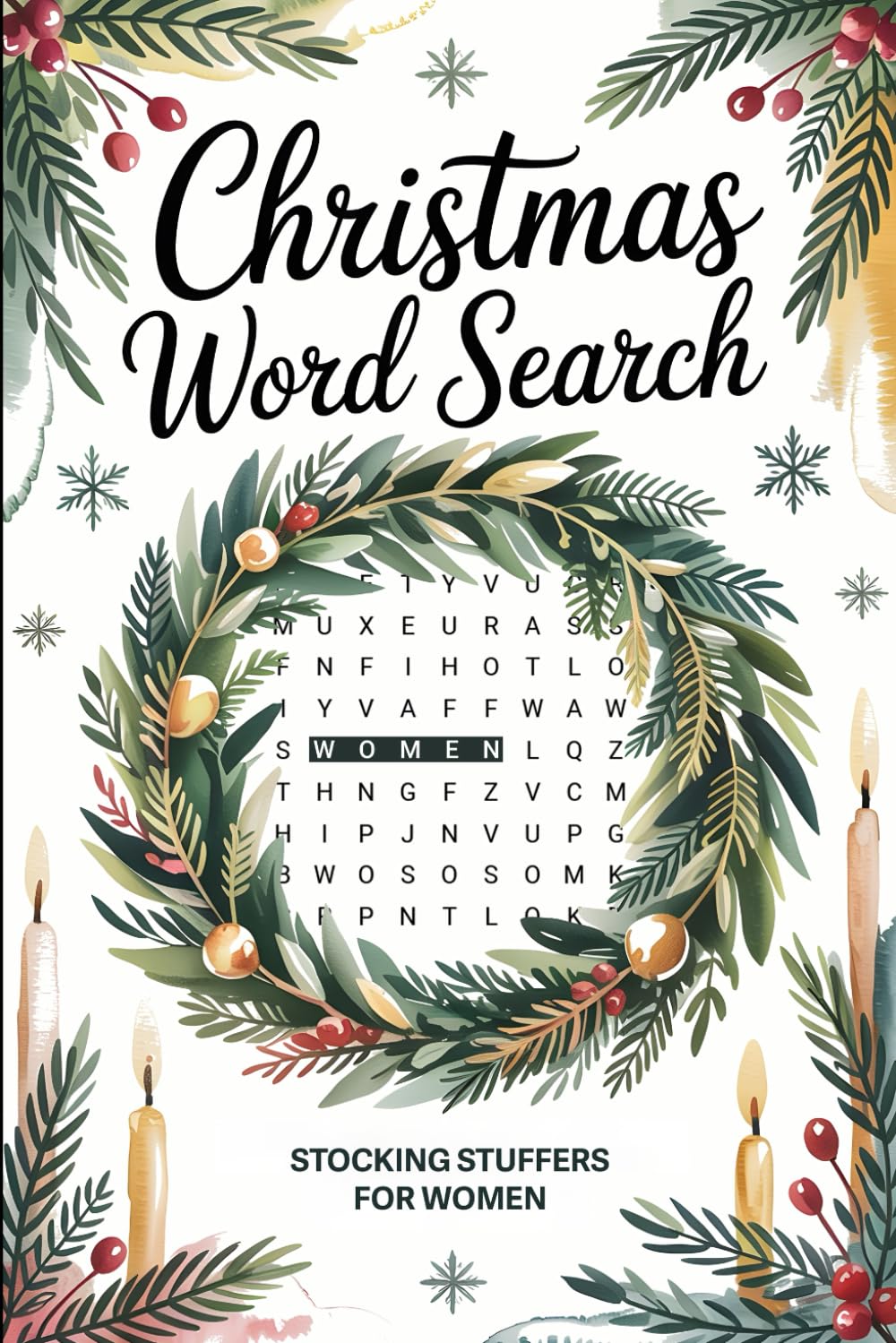 Stocking Stuffers for Women: Christmas Word Search: The Perfect Relaxing & Fun Christmas-Themed Word Searches - Festive Holiday Puzzles for Her - The Perfect Gift for Women