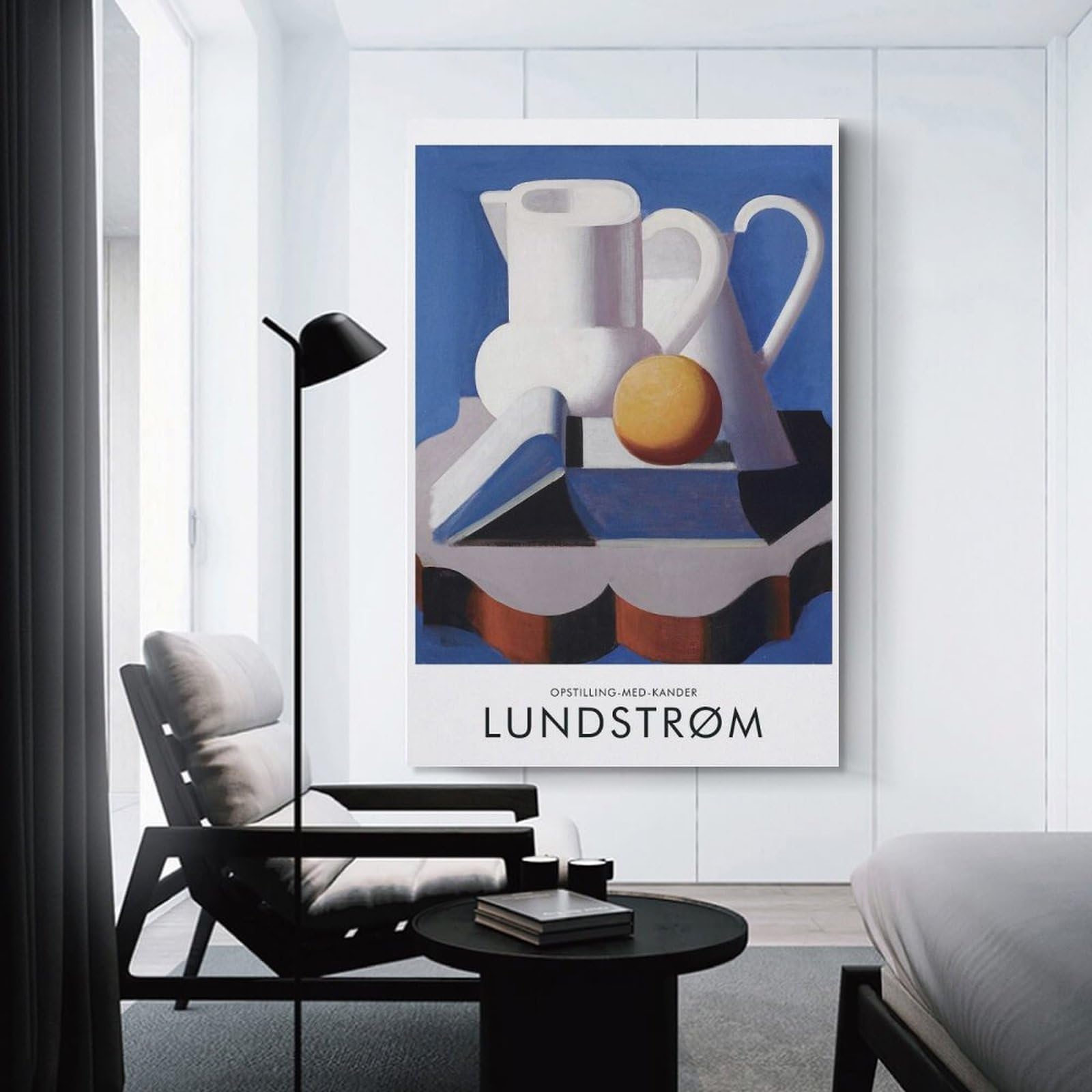 Junmoney Room Decor Wall Art Still Life with Pitchers by Lundstrøm, 20x30inch(50x75cm), for Home Lounge, Bedroom Or Reading Nook, Eye Catching Artwork for Blank Walls