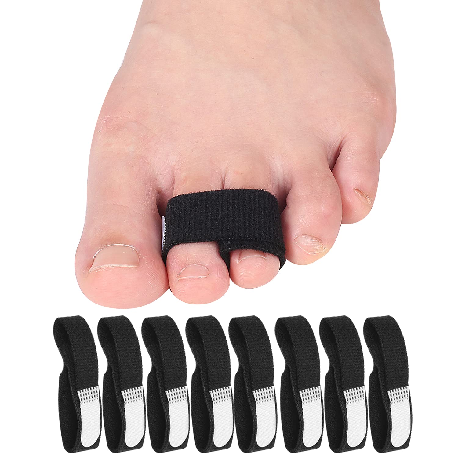 8 Pieces Toe Splint Wraps Non Slip Hammer Toe Straightener for Broken