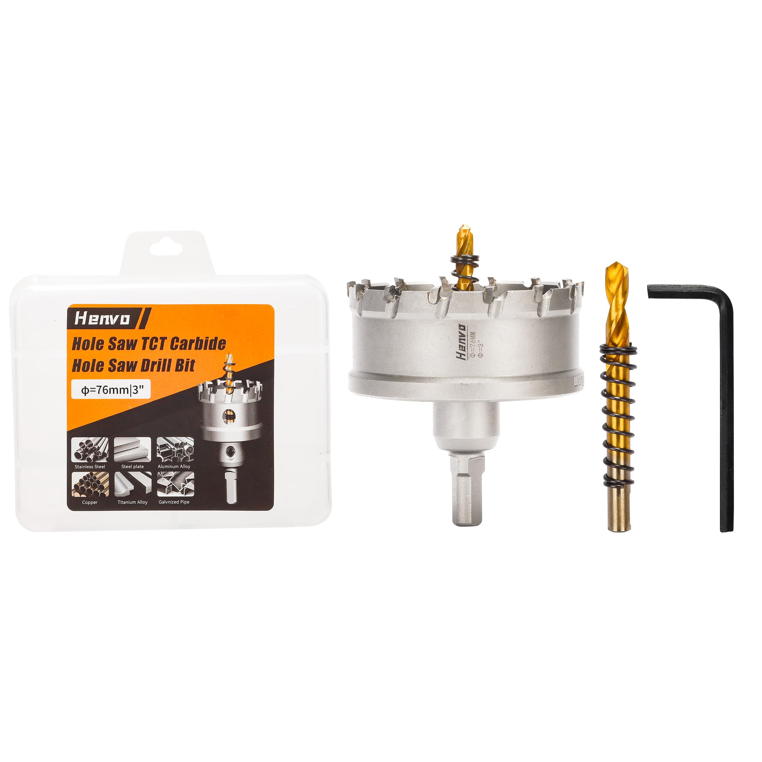 Metal Hole Saw 4-1/2"(115mm) 2PCS Set,Heavy Duty Tungsten Carbide Tipped Hole Cutters Set - View #6